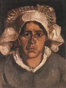Vincent Van Gogh Head of a Peasant Woman with White Cap (nn04) oil painting artist